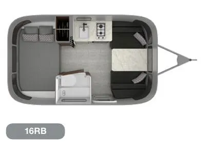 Airstream Caravel 16RB floor plan