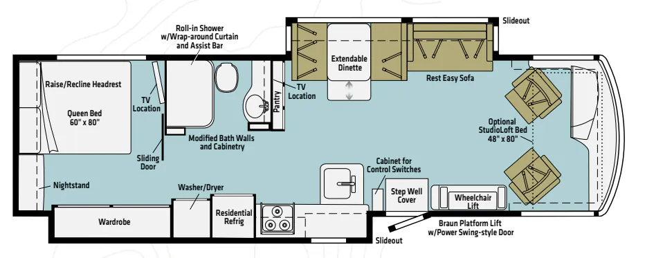 Winnebago Inspire 34AE floor plan