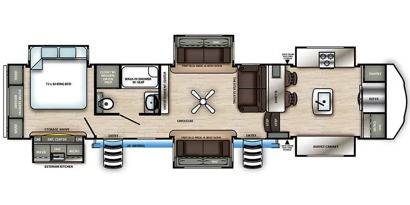 2020 Forest River Sierra 38FKOK - Floor plan