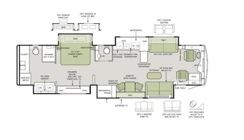 2026 Tiffin Allegro Bus 40 IP floor plan