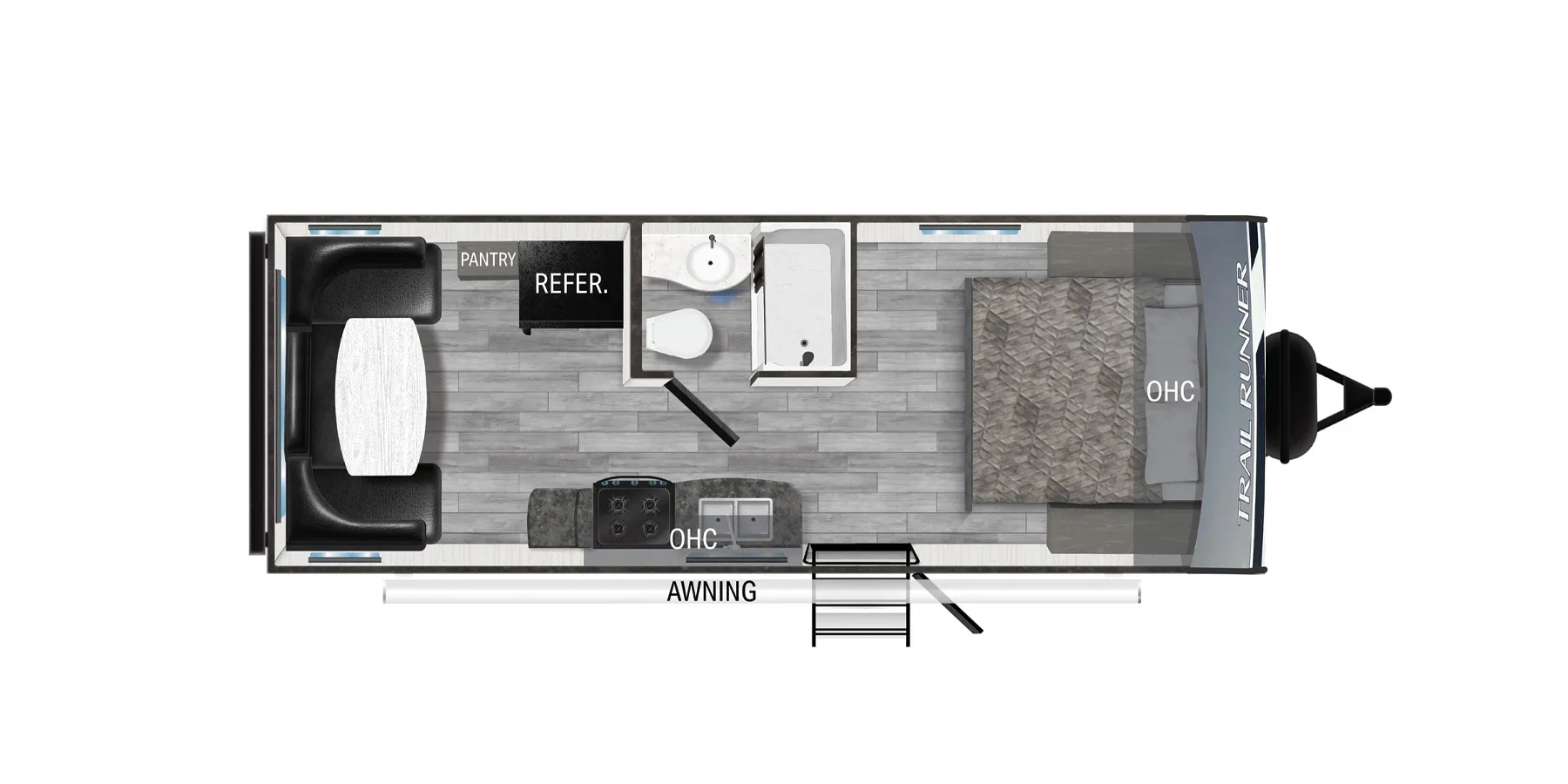 2022 Heartland Trail Runner 211RD - Floor plan