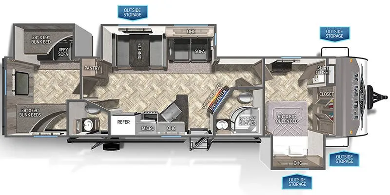 Palomino Puma 32BHQS floor plan