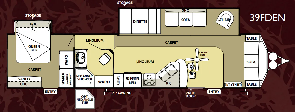 Forest River Salem Villa 39FDEN floor plan