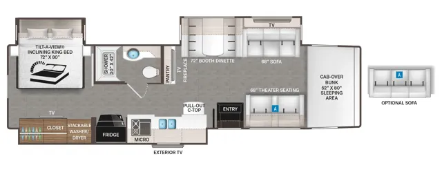 2027 Thor Motor Coach Pasadena 38FX floor plan