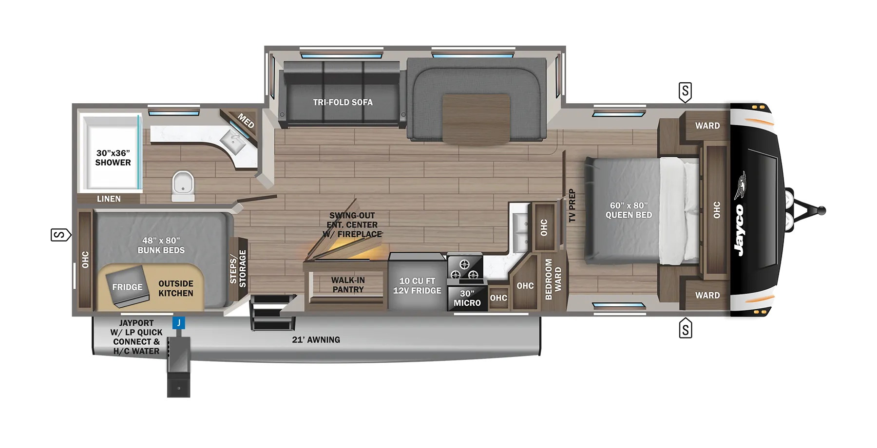 Jayco Eagle 284BHOK floor plan