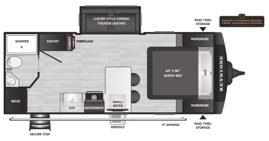 2026 Keystone Bullet Crossfire 208MKS floor plan