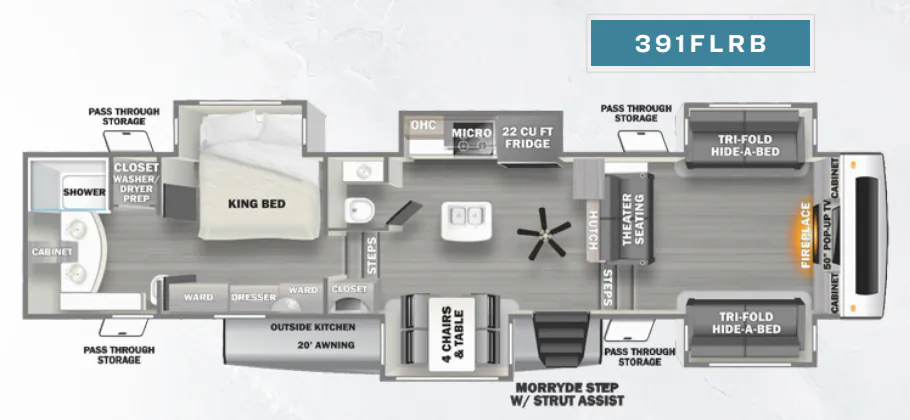 Forest River Sierra Luxury 391FLRB floor plan