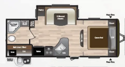 Keystone Hideout 22KBSWE floor plan