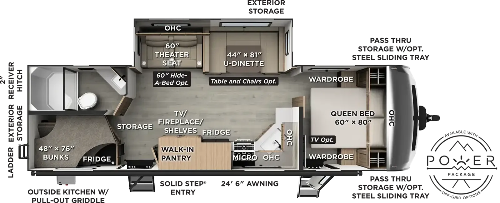 2027 Forest River Rockwood Ultra Lite 2706BH - Floor plan