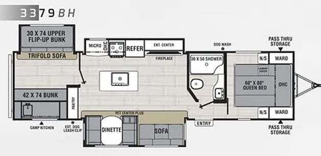 Coachmen Spirit 3379BH floor plan