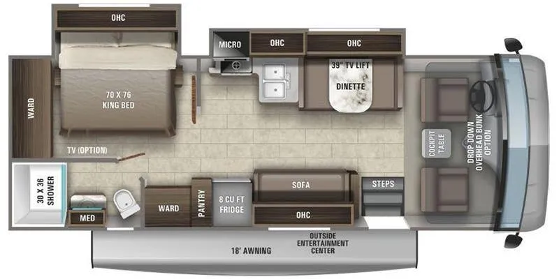 2022 Entegra Coach Vision 27A - Floor plan