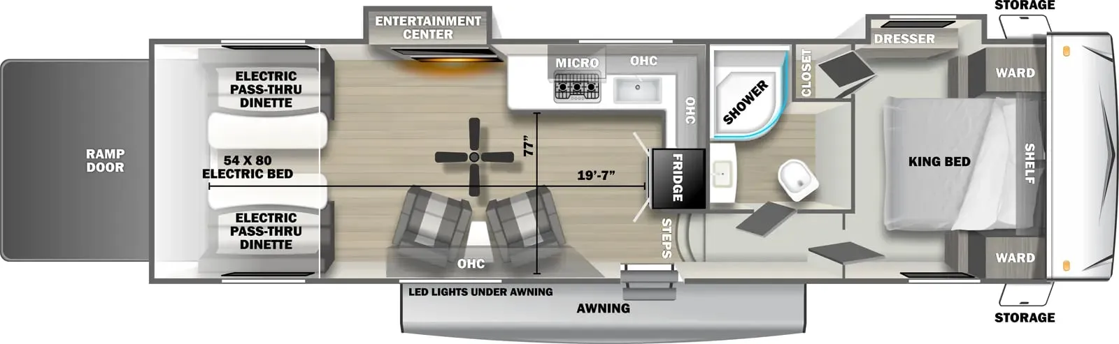 Forest River Sandstorm Fifth Wheels floor plan