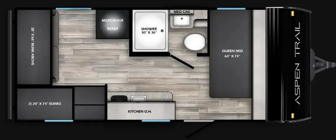 2026 Dutchmen Aspen Trail Mini 17QB - Floor plan