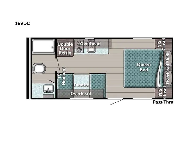 2026 Gulf Stream RV Ameri-Lite Super Lite 189DD - Floor plan