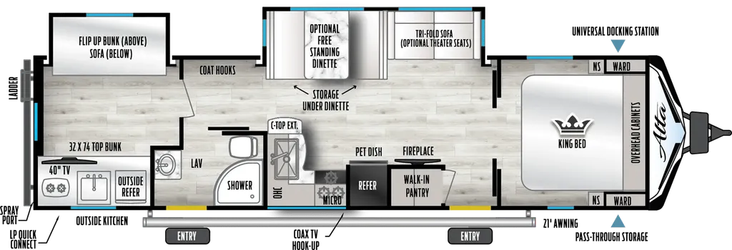 2024 East to West Alta 3150KBH floor plan