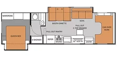 2014 Thor Motor Coach Four Winds 31L floor plan
