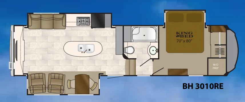 Heartland Bighorn 3010RE floor plan