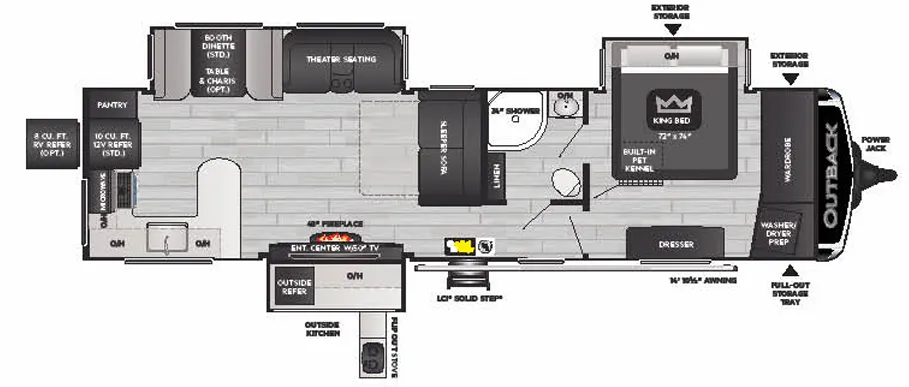 Keystone Outback 332ML floor plan