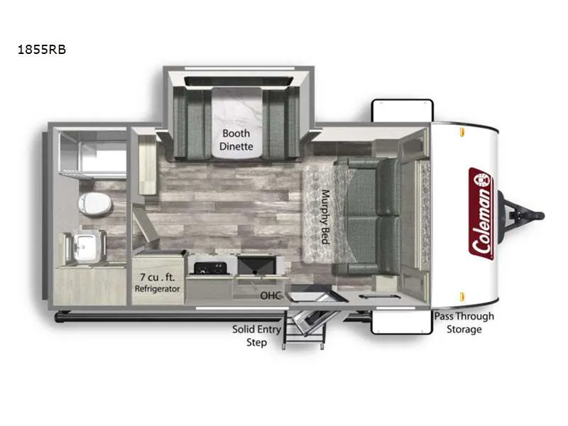 2022 Dutchmen Coleman Light 1855RB - Floor plan