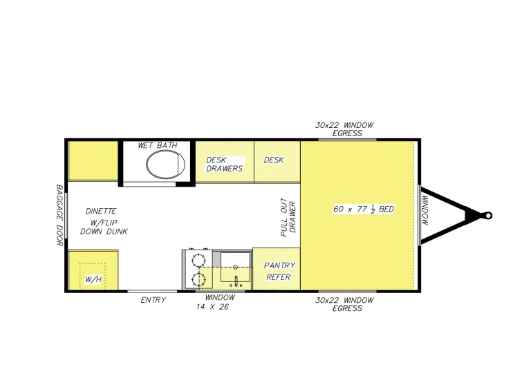 Modern Buggy Trailers Country Born CB16 floor plan