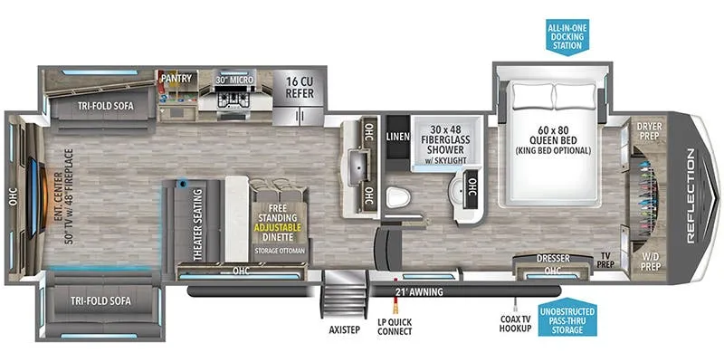 Grand Design Reflection 341RDS floor plan