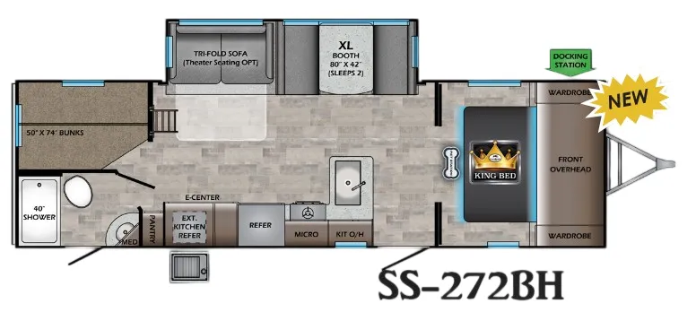 2022 CrossRoads Sunset Trail Super Lite 272BH - Floor plan