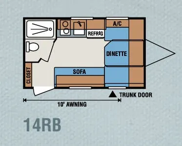 K-Z Sportsmen Classic 14RB floor plan
