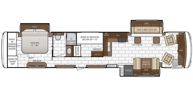 Newmar Ventana 4329 floor plan