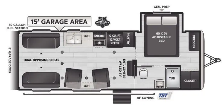 Keystone Fuzion Impact 25V floor plan