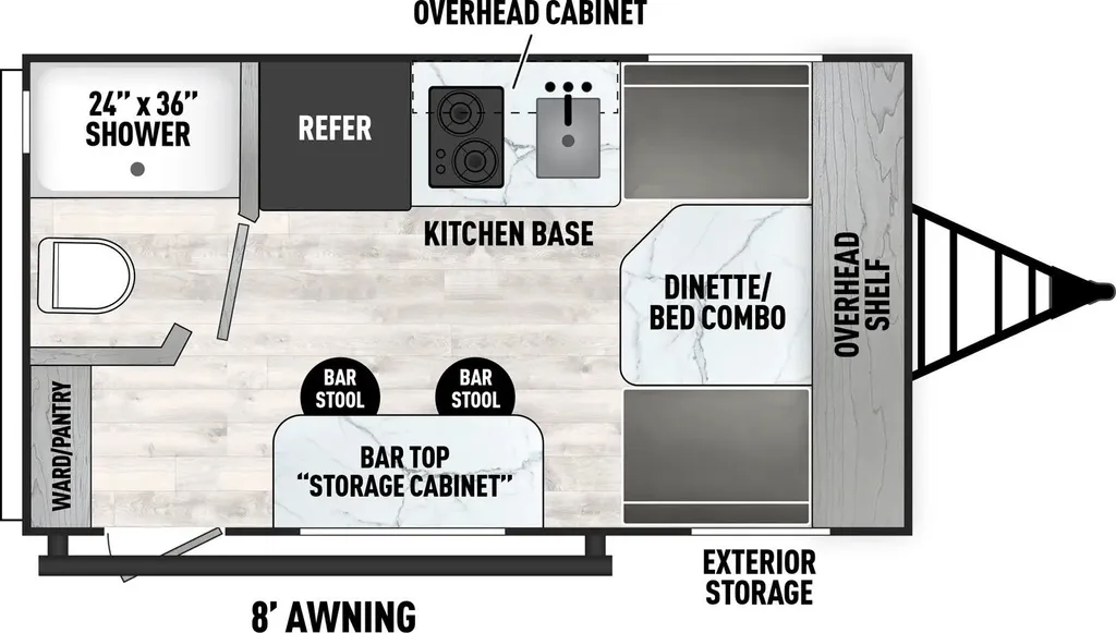 2019 Forest River Viking 14R floor plan