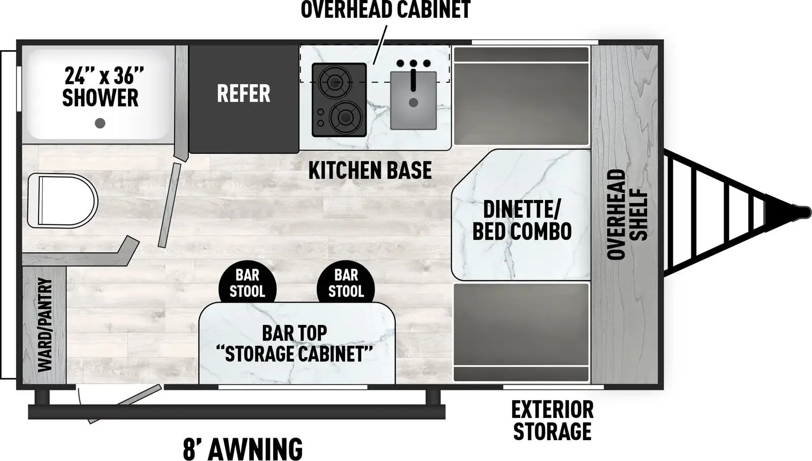 Forest River Viking 14R floor plan