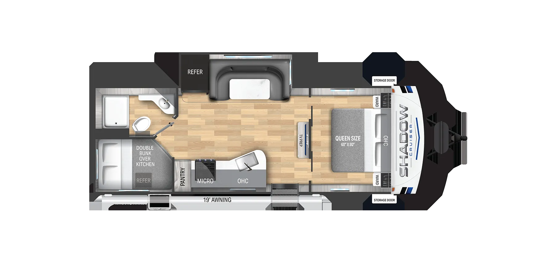Cruiser RV Shadow Cruiser 251BHS floor plan