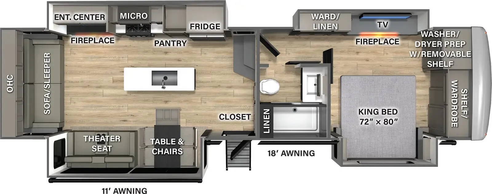 Palomino Columbus 380RL floor plan