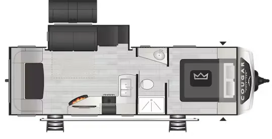 Keystone Cougar Half-Ton 25RDSWE floor plan