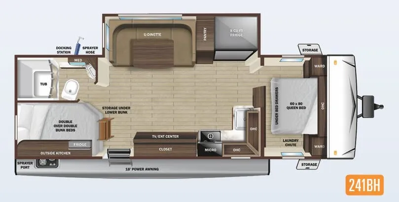 2022 Highland Ridge Mesa Ridge S-Lite 241BH - Floor plan