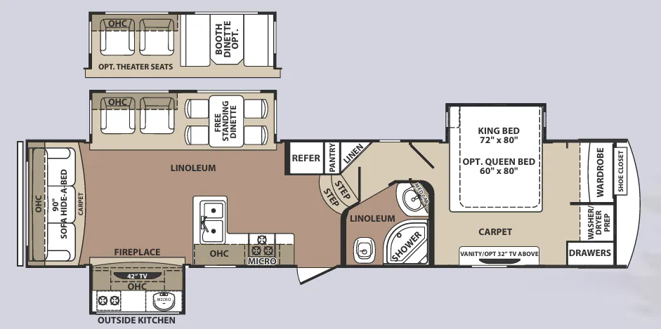Forest River Blue Ridge 3125RT floor plan