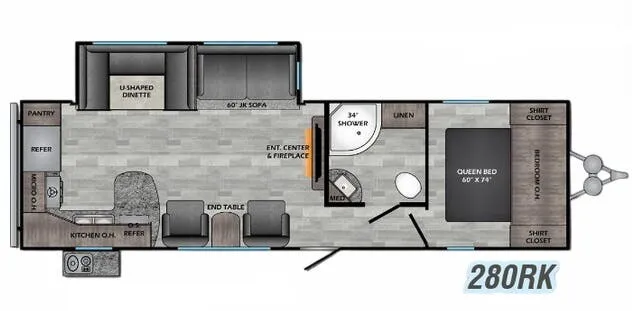 CrossRoads Zinger 280RK floor plan