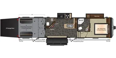2016 KEYSTONE FUZION 371 - Floor plan