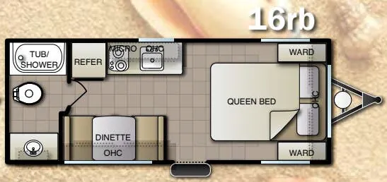Pacific Coachworks Econ E16RB floor plan