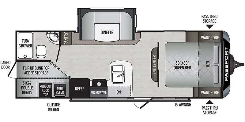 Keystone Passport SL Series 240BHWE floor plan