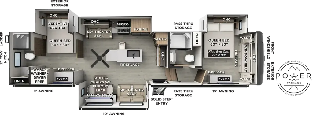 2026 Forest River Rockwood Signature 403SDB floor plan