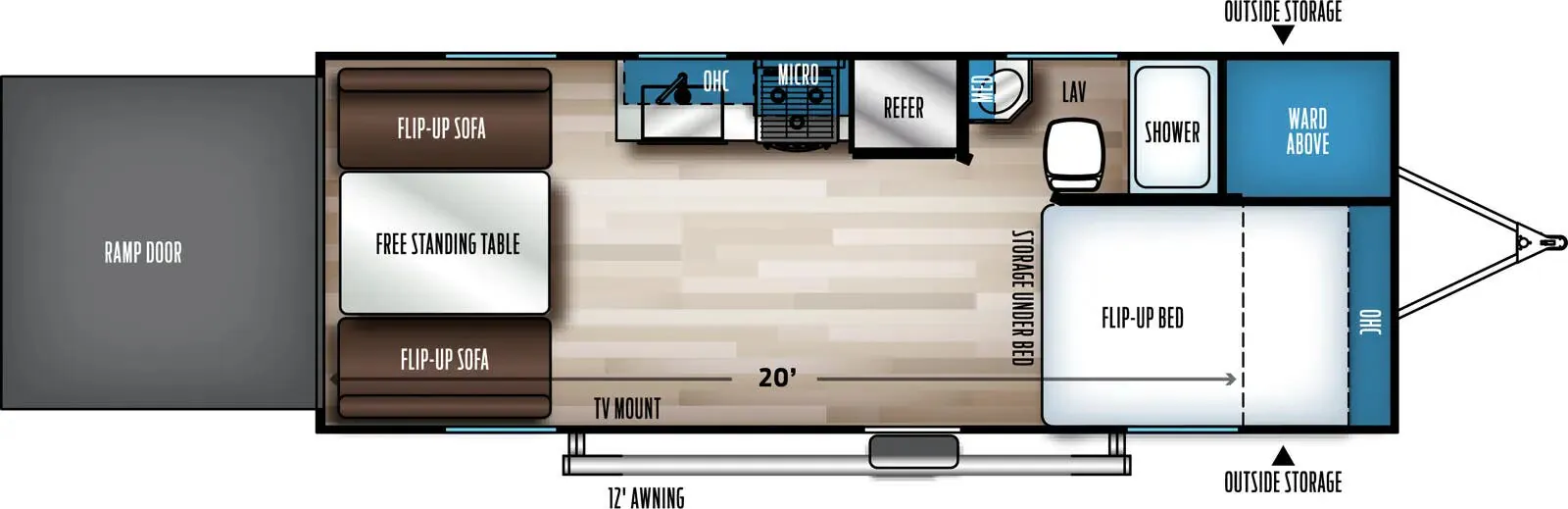 Forest River Vengeance Rogue SUT 23SUT floor plan