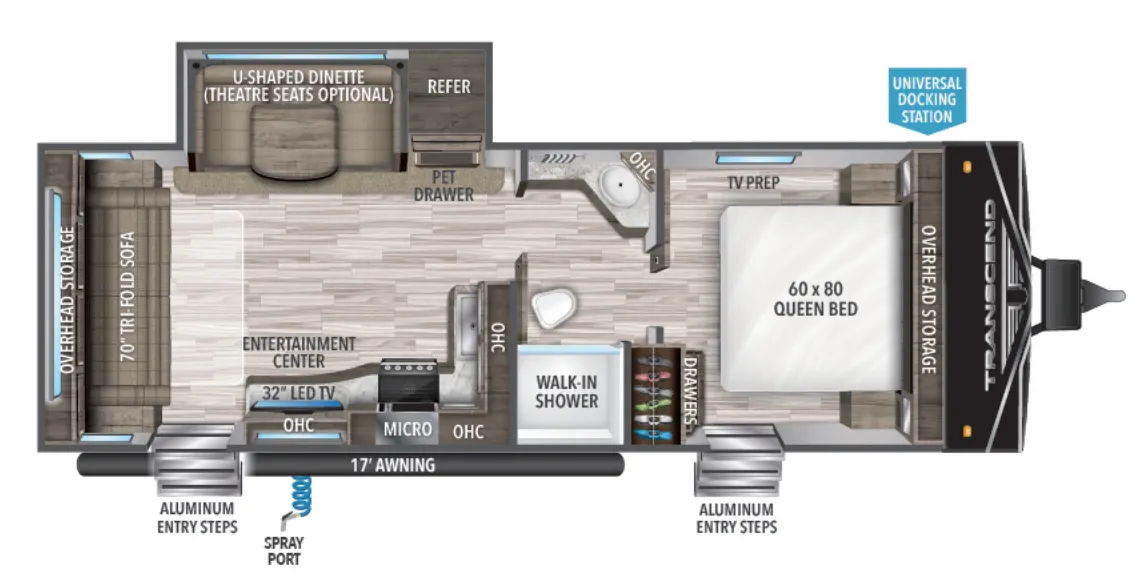 Grand Design Transcend Xplor 245RL floor plan