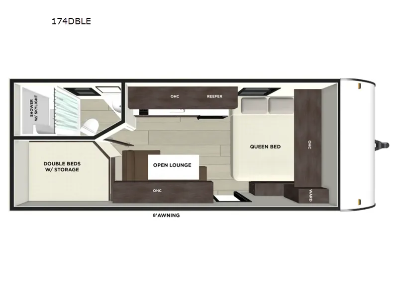 2026 Forest River Wildwood FSX 174DBLE - Floor plan