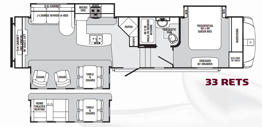 Palomino Sabre 33 RETS floor plan