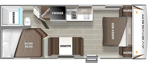 Prime Time Avenger LT 22BH floor plan