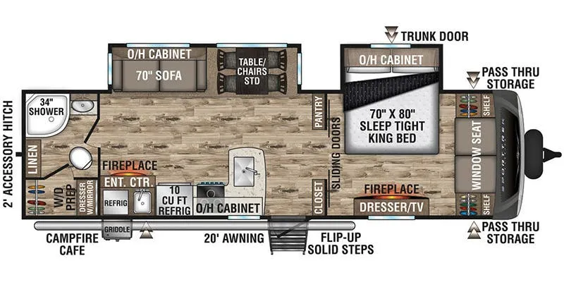 2024 Venture RV Sporttrek Touring Edition STT302VRB - Floor plan