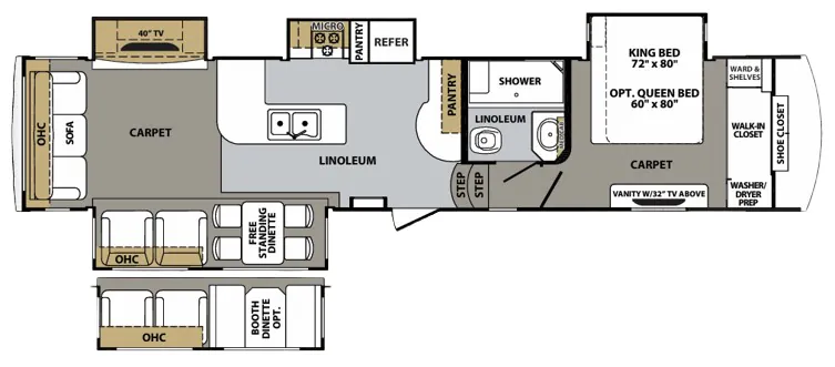 Forest River Cardinal 3450 RL floor plan
