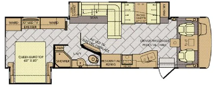 Fleetwood Bounder 33C floor plan
