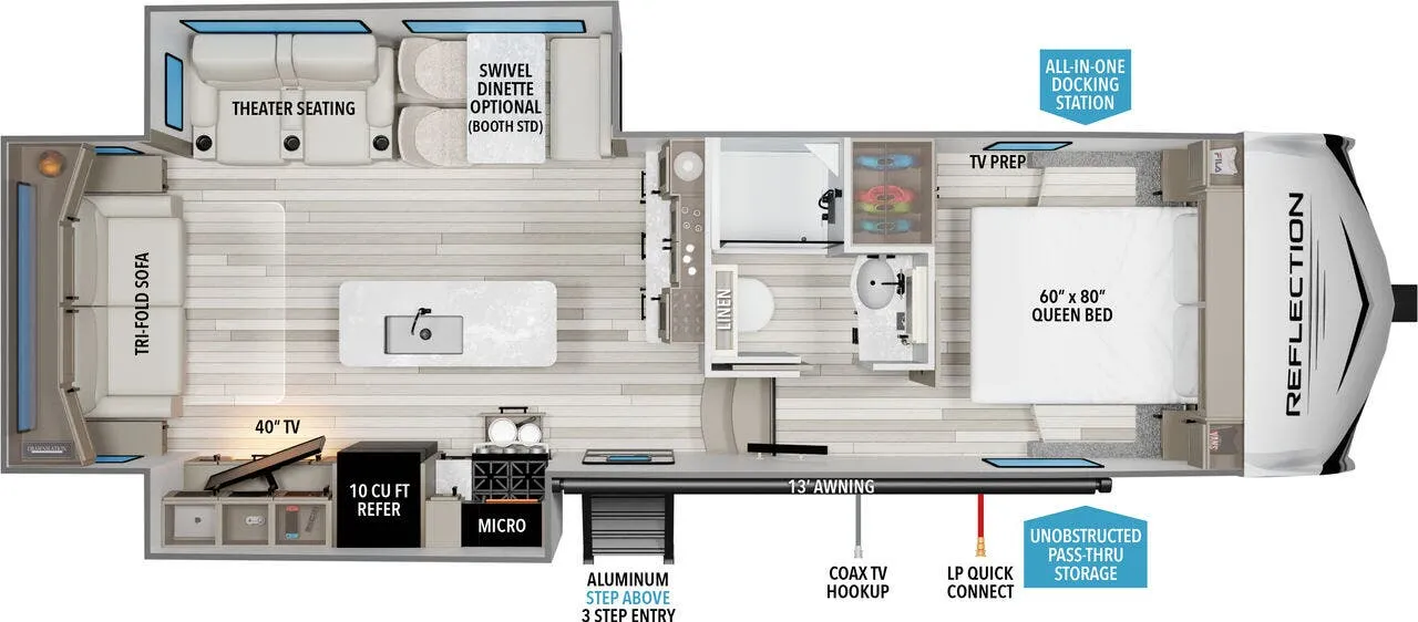 Grand Design Reflection 100 Series 100 SERIES 28RL floor plan
